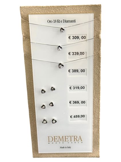Earrings Demetra Woman ESSENTIAL in White Gold Diamante 0.06 Ct 021H.006.W - 021H.006.W